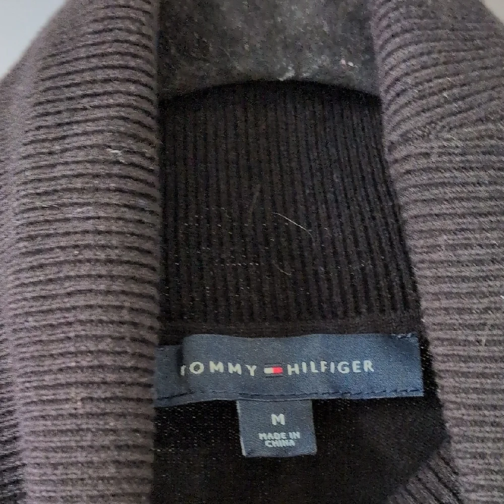 Tommy Hilfiger Black Turtleneck Sweater with Stripes - Picture 4 of 5